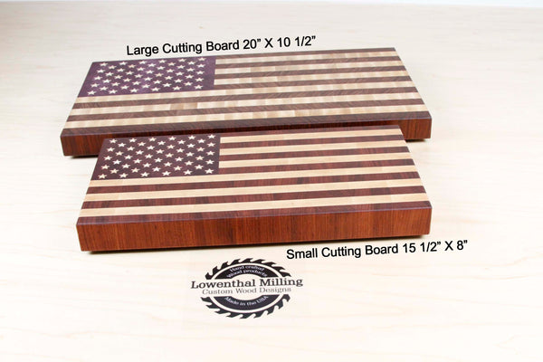 American Flag End Grain Cutting Board (Small)